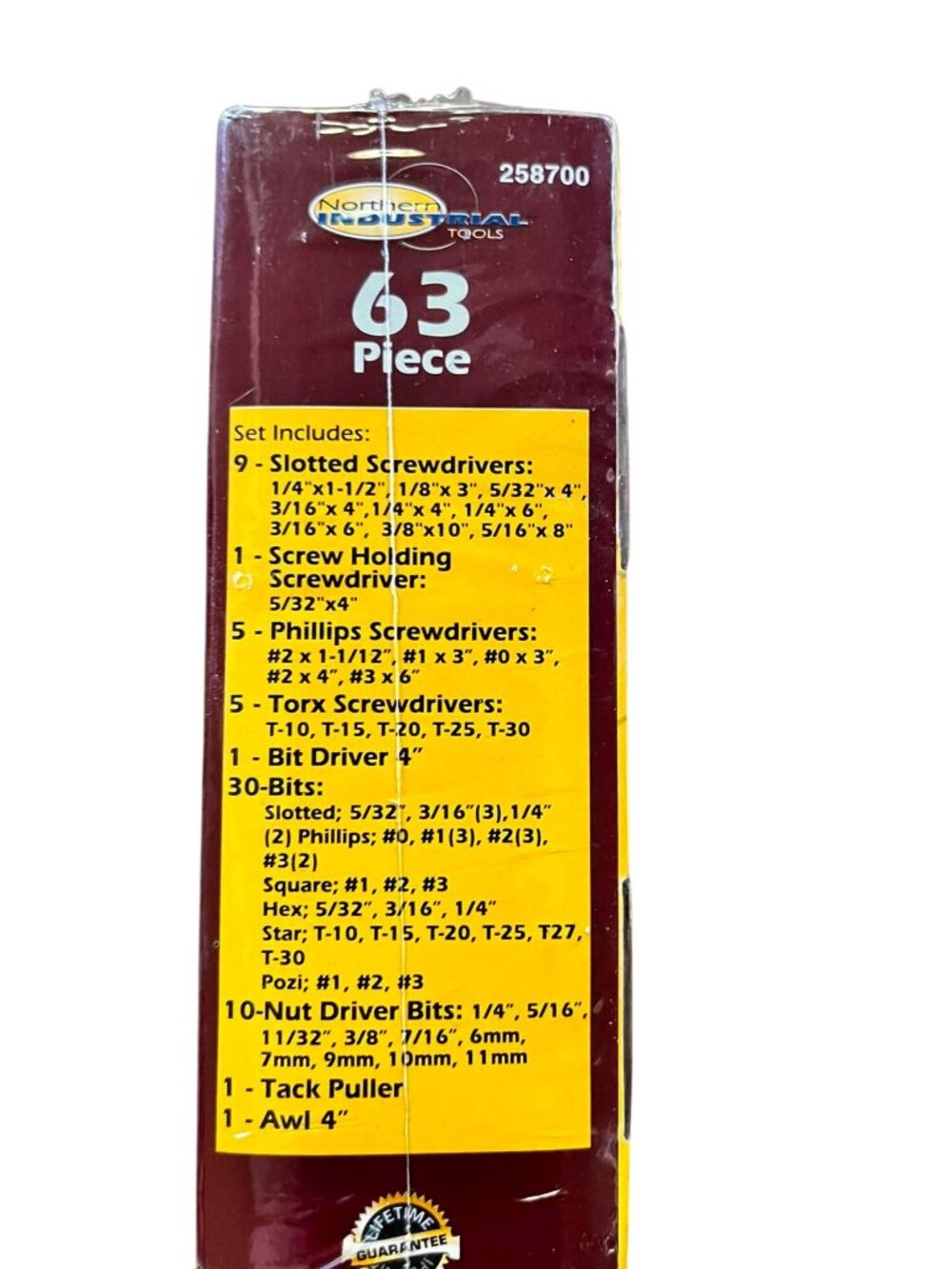 NEW 63-Piece Northern Industrial Screwdriver & Bit Set With Lifetime Warranty - Picture 3 of 6